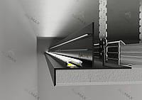 Универсальний профиль теневого шва АПТШ 50мм LED черный