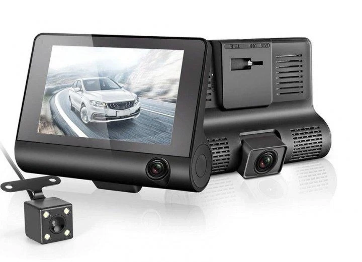 Автомобильный видеорегистратор UKC SD319 оборудованный тремя камерами и функцией записи в Full HD AmmuNation - фото 3 - id-p1982061457