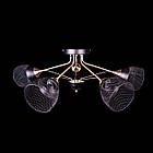 Люстра "молекула" в стилі лофт на 5 ламп Е27 колір каркасу чорний з бронзою PM-P5-N5608/5, фото 3