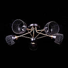 Люстра "молекула" в стилі лофт на 5 ламп Е27 колір каркасу чорний з бронзою PM-P5-N5608/5, фото 4