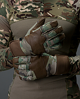 Перчатки тактические зимние Камуфляж (M), Рукавицы с закрытыми пальцами водонепроницаемые