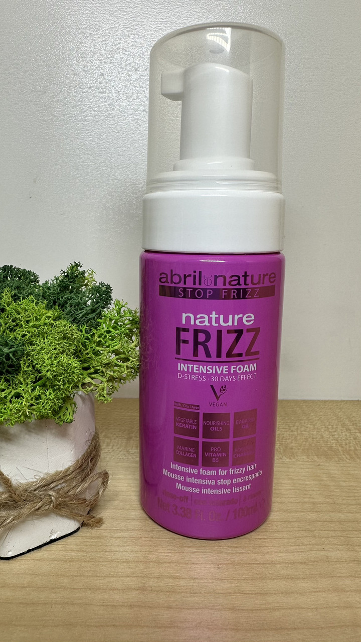 Мус для вирівнювання волосся Abril et Nature Nature Frizz D-Stress Intensive Foam, 100 мл
