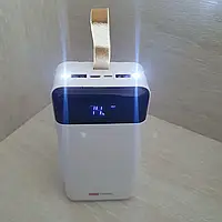 Мощный Повербанк для смартфонов ProTech B-07 белый 50000 mAh с дисплеем, Портативная батарея Power Bank