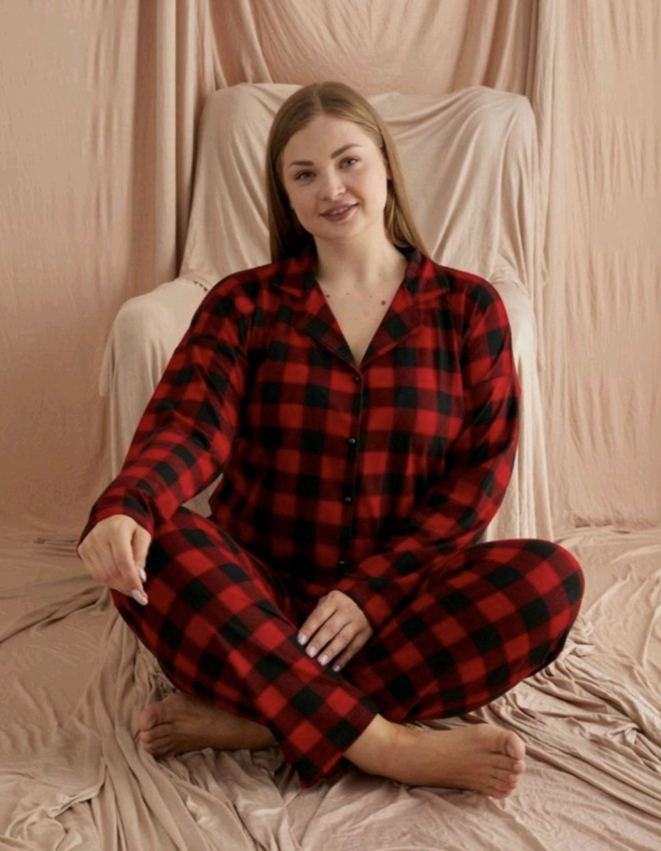 Піжама на ґудзиках великих розмірів, фото 1