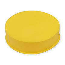 Силіконова форма Profsil Бісквітниця середня з гладким дном жовта 20.5 см, фото 2