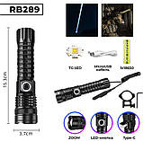 Кишеньковий ручний ліхтар RB-289 ліхтарик із зумом TG LED Type-C 18650, фото 3