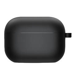 Силіконовий футляр з мікрофіброю для навушників Airpods Pro 2 (Чорний)