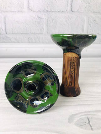 Чаша для кальяну глиняна 2x2 Hookah - Green, фото 1