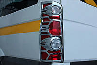 Накладки на задние стопы VW Crafter 2006- пластик 2шт Декоративные накладки на задние фонари авто