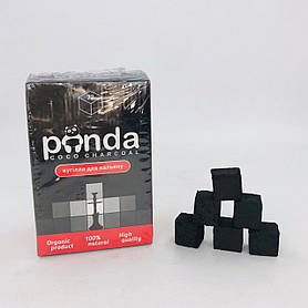 Кокосове вугілля "Panda XL Black" для кальяну, швидкозаймисте, 1 кг, 72 штуки