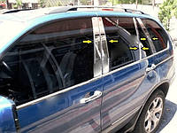 Накладки на стойки дверей BMW X5 e53 2000-2006 8шт Автомобильные декоративные накладки на авто