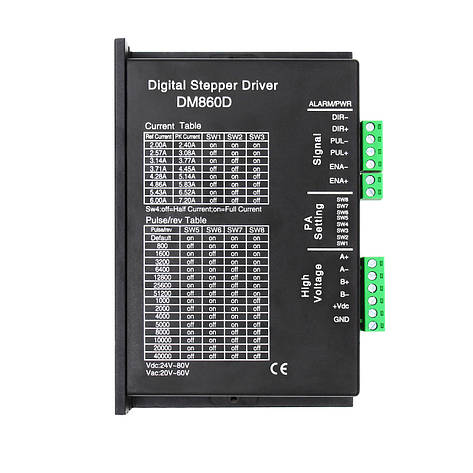 Цифровий драйвер крокового двигуна DM860D, 20V-60V AC, 24V-80V DC, фото 1