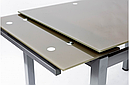 Стіл обідній розкладний метал/скло Венді сірий Мікс Меблі, фото 3