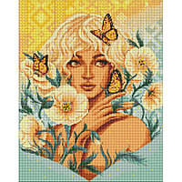 Алмазная мозаика Девушка с бабочками ©pollypop92 AMO7597 40х50 см AmmuNation
