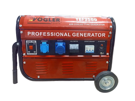 Генератор бензиновий 2.8 кВт Vogler Tools YGF3500/1 (220 V), фото 1