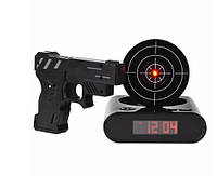 Часы-будильник мишень и пистолет Gun Alarm Clock UASHOP