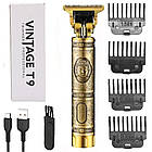 Тример для стрижки VINTAGE T9 + Подарунок Міні електробритва / Машинка для стрижки волосся, вусів і бороди, фото 2