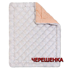 Демісезонне тепле євро ковдра 195х215 см стьобана мікрофібра/холола-майбер двостороннє, сіре з пудровим, гіпоалергенне, фото 2