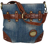 Молодежная джинсовая сумка на ремне Fashion jeans bag AmmuNation