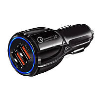 Автомобільний зарядний пристрій у прикурювач Car Charger SY681 3.1 А QC 3.0 2*USB заряджання в авто «D-s»