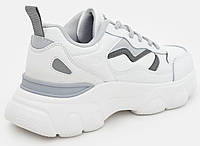Розміри 36, 37, 38, 39, 40, 41  Демісезонні шкіряні кросівки Restime, білі, на підошві з піни  Restime 23204