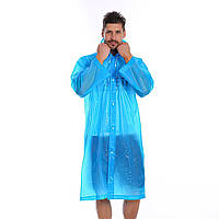 Дождевик мужской Raincoat Голубой Комплект 3 шт, плащ от дождя туристический | дощовик чоловічий «D-s»