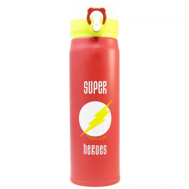 Термос с поильником 500 мл Супер Герой "Super Heroes" держит тепло до 8 часов THE FLASH - фото 2 - id-p766147096