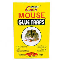 Комплект клеевая мышеловка 3 шт Catch Expert - Mouse glue traps 2 листа 13х18 см, липкая ловушка «D-s»