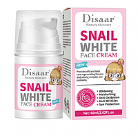 Крем отбеливающий Disaar Snail White Face Cream, с муцином улитки, 60 мл