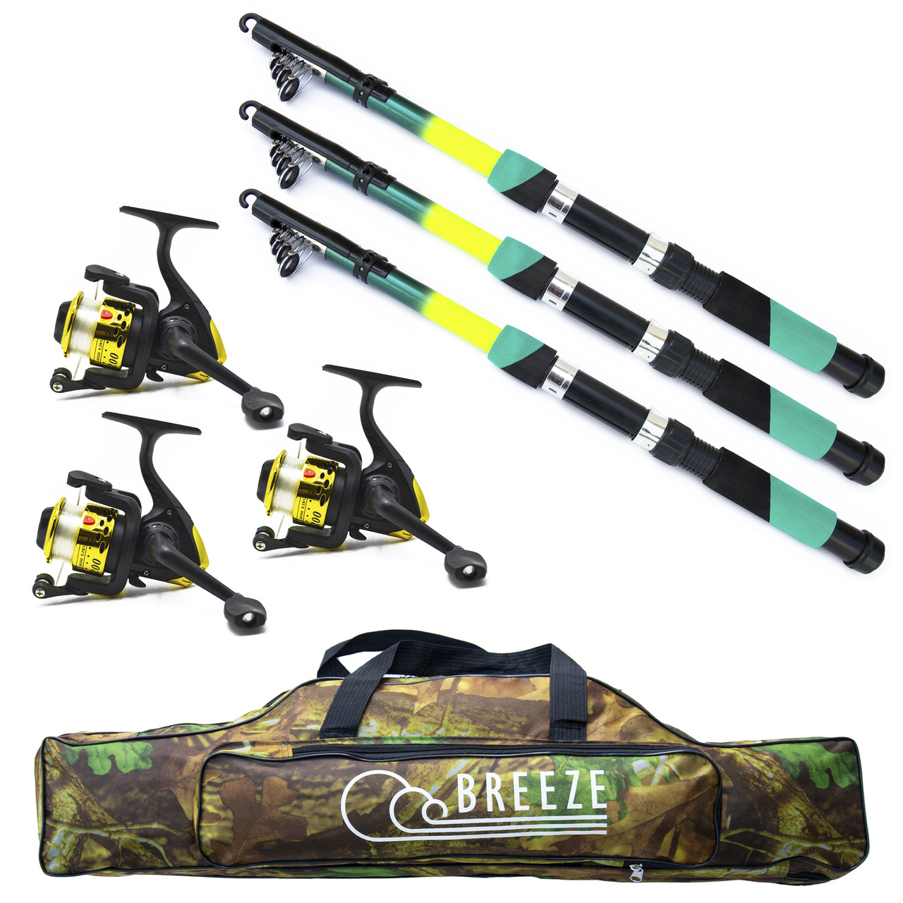 Набір Start X3 Спінінг Strong Wind 2,40м Котушка з ліскою SY200 Чохол для вудилищ 80см, фото 1