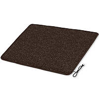 Обогревающий коврик для дома, Коврик с подогревом 100×150 см с термоизоляцией Стандарт Темно-Коричневый