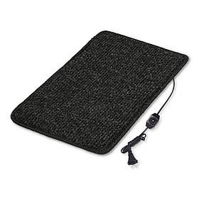 Килимок електричний із підігрівом для ніг або рук 50×30 см теплий килимок із терморегулятором Чорний