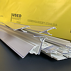 Цінникотримач білий 39х1000 на защелці до полиць торгового стеллажа, фото 4