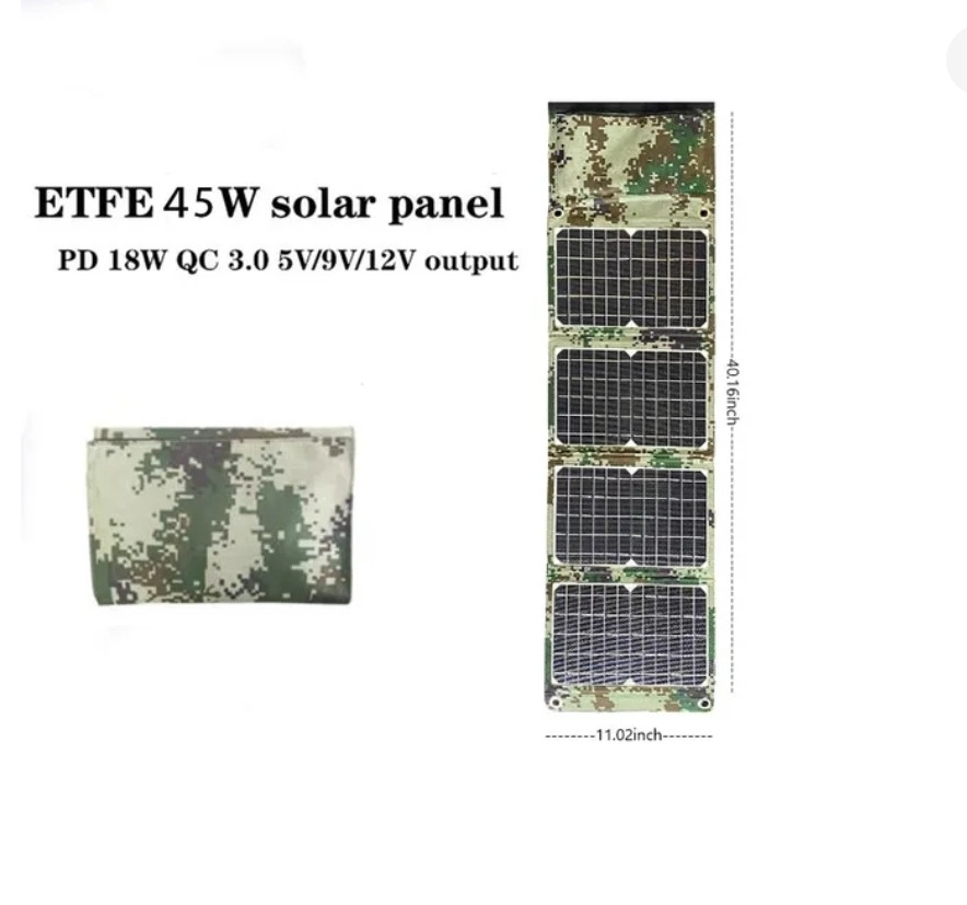 Сонячна панель 45W камуфляж. Solar Panel 45W