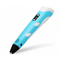 3Д-ручка з трафаретами 3D Pen-3 з Lcd дисплеєм Світ Фантазій у твоїх руках Блакитна 199198