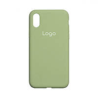 Чехол Silicone Case Full Size (AA) для iPhone X/Xs Цвет 01.Mint