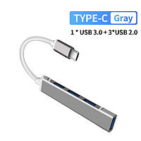 USB хаб 3.0 для MacBook версій до 2016 року USB 3.0 to 4-Port USB-A 3.0-2.0 для AmmuNation