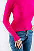 Жіночий гольф водолазка в рубчий фуксія 3462 (2000000114941), фото 2