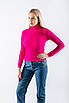 Жіночий гольф водолазка в рубчий фуксія 3462 (2000000114941), фото 4