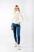 Жіночий гольф водолазка в рубчий молочний 3462 (2000000114897), фото 3