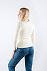 Жіночий гольф водолазка в рубчий молочний 3462 (2000000114897), фото 4