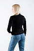 Жіночий гольф водолазка в рубчий чорний 3462 (2000000114958), фото 5