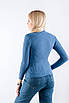 Жіночий гольф водолазка в рубчий блакитний 3462 (2000000114859), фото 3