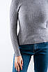 Жіночий гольф водолазка в рубчий сірий 3462 (2000000114934), фото 2