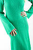 Плаття трикотажне в рубчик з широкими рукавами зелене 83023 (2000000117294), фото 2