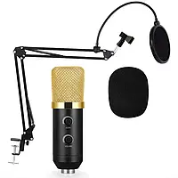 Студийный микрофон Music D.J. M800U со стойкой и поп-фильтром + Подарок - Деревянный держатель AmmuNation