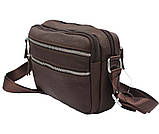 Чоловіча сумка шкіряна через плече es3925-1 коричнева барсетка 16х23см, фото 2