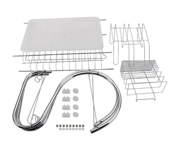 Двухуровневая сушилка для посуды с пластиковым поддоном Кухонная стойка ...