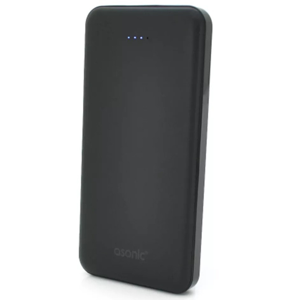 Портативний Power Bank ASONIC AS-P10 зовнішній акумулятор повербанк для смартфона 10000 mAh Чорний