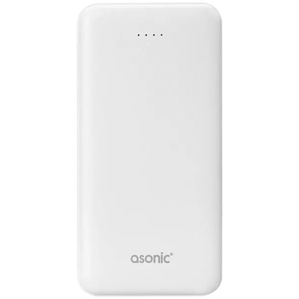 Портативний Power Bank ASONIC AS-P10 зовнішній акумулятор повербанк для смартфона 10000 mAh USB Білий